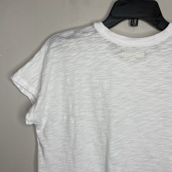 MADEWELL Tee Women Small Dolman-Sleeve White Slub Cotton Crewneck T-Shirt NP760 - Picture 10 of 14